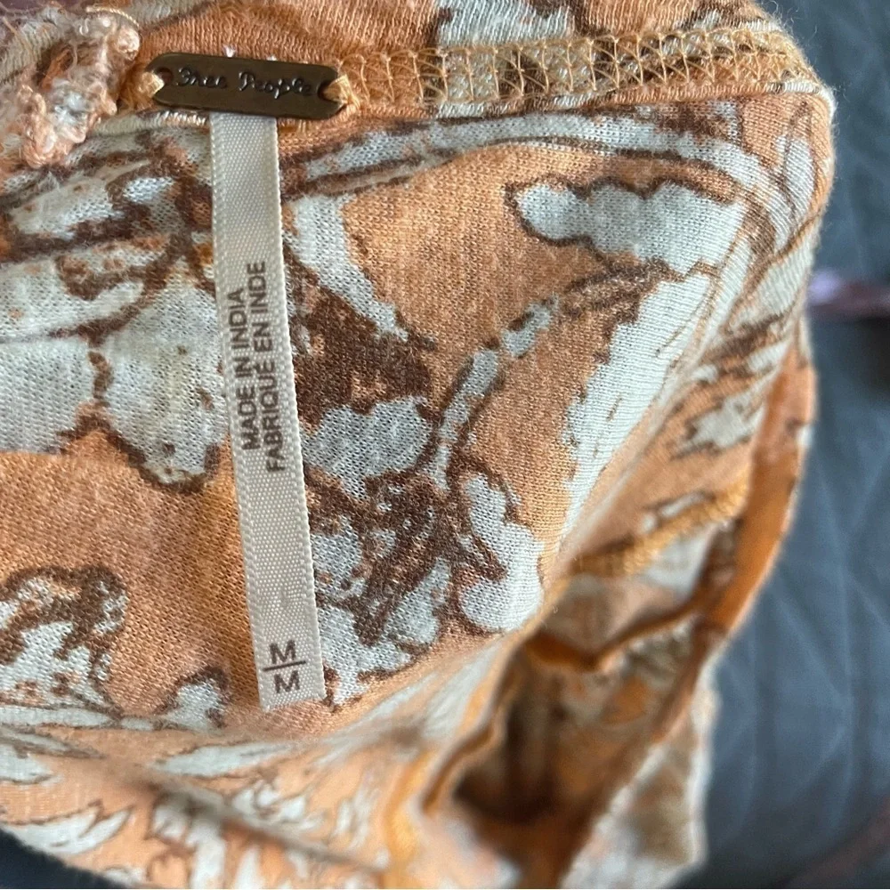 Free People say the word blood orange v-neck top 33018
